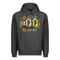 Charcoal Heather happy 100 day of school Premium Hoodie - RacoonDesign