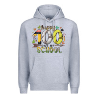 Heather Grey happy 100 day of school Premium Hoodie - RacoonDesign