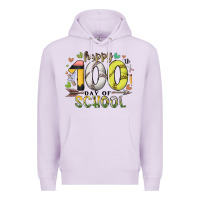 Lilac happy 100 day of school Premium Hoodie - RacoonDesign
