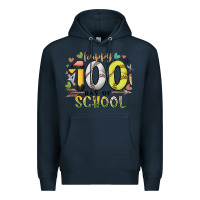 Navy happy 100 day of school Premium Hoodie - RacoonDesign