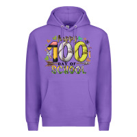 Purple happy 100 day of school Premium Hoodie - RacoonDesign