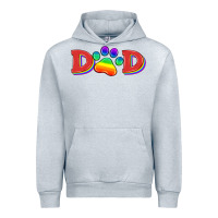 Heather Grey lgbtq dad and paw Urban Hoodie - HRA Design Shop