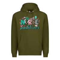 Army Green nurse practitioner Premium Hoodie - AdoDesignShop