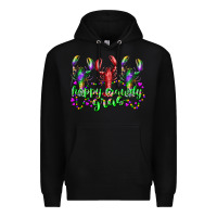 Black happy crawdy gras Premium Hoodie - RacoonDesign