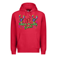 Cardinal happy crawdy gras Premium Hoodie - RacoonDesign