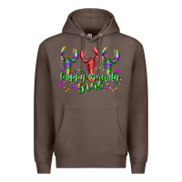 Coffee happy crawdy gras Premium Hoodie - RacoonDesign