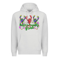 Dove Grey happy crawdy gras Premium Hoodie - RacoonDesign