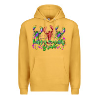 Mustard happy crawdy gras Premium Hoodie - RacoonDesign