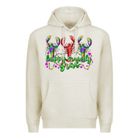 Oatmeal Heather happy crawdy gras Premium Hoodie - RacoonDesign