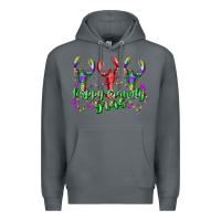 Rock happy crawdy gras Premium Hoodie - RacoonDesign