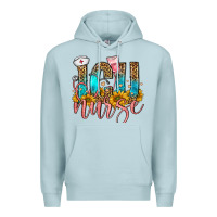 Blue Mist icu nurse Premium Hoodie - FaDigitalArtStudio