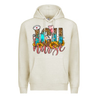 Oatmeal Heather icu nurse Premium Hoodie - FaDigitalArtStudio