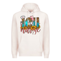 Pale Pink icu nurse Premium Hoodie - FaDigitalArtStudio