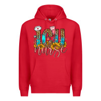 Red icu nurse Premium Hoodie - FaDigitalArtStudio