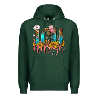 Sports Green icu nurse Premium Hoodie - FaDigitalArtStudio