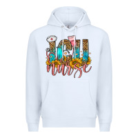 White icu nurse Premium Hoodie - FaDigitalArtStudio