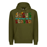 Army Green jesus the reason for the season Premium Hoodie - FaDigitalArtStudio