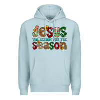 Blue Mist jesus the reason for the season Premium Hoodie - FaDigitalArtStudio