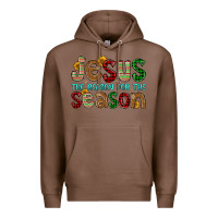 Chestnut jesus the reason for the season Premium Hoodie - FaDigitalArtStudio