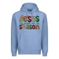 Colony Blue jesus the reason for the season Premium Hoodie - FaDigitalArtStudio