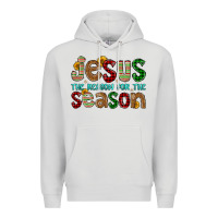 Dove Grey jesus the reason for the season Premium Hoodie - FaDigitalArtStudio