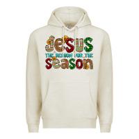 Oatmeal Heather jesus the reason for the season Premium Hoodie - FaDigitalArtStudio