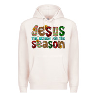 Pale Pink jesus the reason for the season Premium Hoodie - FaDigitalArtStudio