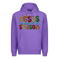 Purple jesus the reason for the season Premium Hoodie - FaDigitalArtStudio