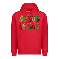 Red jesus the reason for the season Premium Hoodie - FaDigitalArtStudio