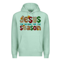 Seafoam jesus the reason for the season Premium Hoodie - FaDigitalArtStudio