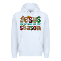 White jesus the reason for the season Premium Hoodie - FaDigitalArtStudio