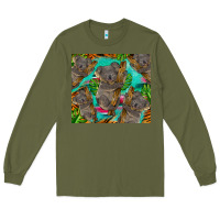 Army Green koala tumbler Long Sleeve Tee - BarkalooDesign