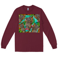 Burgundy koala tumbler Long Sleeve Tee - BarkalooDesign