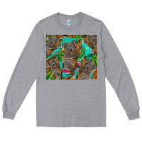 Heather Grey koala tumbler Long Sleeve Tee - BarkalooDesign