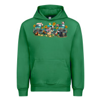 Emerald western farm trucks farm animals Urban Hoodie - FaDigitalArtStudio