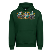 Forest Green western farm trucks farm animals Urban Hoodie - FaDigitalArtStudio