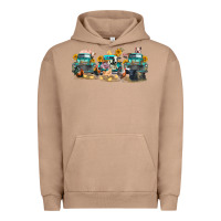 Pigment Burro western farm trucks farm animals Urban Hoodie - FaDigitalArtStudio