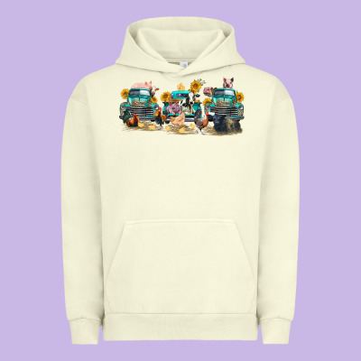 Western Farm Trucks Farm Animals Urban Hoodie Designed By Fadigitalartstudio