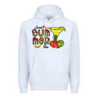 White sweet summer time Premium Hoodie - CowhideDigitalArt