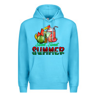 Ocean Blue sweet sweet summer Premium Hoodie - CowhideDigitalArt