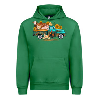 Emerald western farm truck farm animals Urban Hoodie - FaDigitalArtStudio