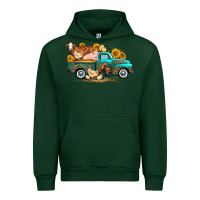 Forest Green western farm truck farm animals Urban Hoodie - FaDigitalArtStudio