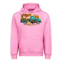 Fuchsia Pink western farm truck farm animals Urban Hoodie - FaDigitalArtStudio