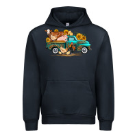 Navy western farm truck farm animals Urban Hoodie - FaDigitalArtStudio