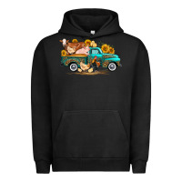 Pigment Black western farm truck farm animals Urban Hoodie - FaDigitalArtStudio