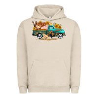 Pigment French Oak western farm truck farm animals Urban Hoodie - FaDigitalArtStudio