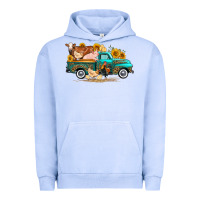 Pigment Grape Ice western farm truck farm animals Urban Hoodie - FaDigitalArtStudio