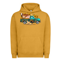 Pigment Peanut Butter western farm truck farm animals Urban Hoodie - FaDigitalArtStudio