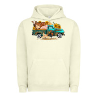 Pigment Pistachio western farm truck farm animals Urban Hoodie - FaDigitalArtStudio
