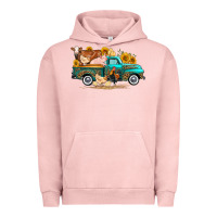 Pigment Salmon western farm truck farm animals Urban Hoodie - FaDigitalArtStudio